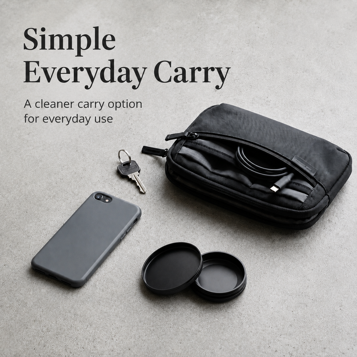Aluminum Pouch Can Holder, Durable Round Storage Case
