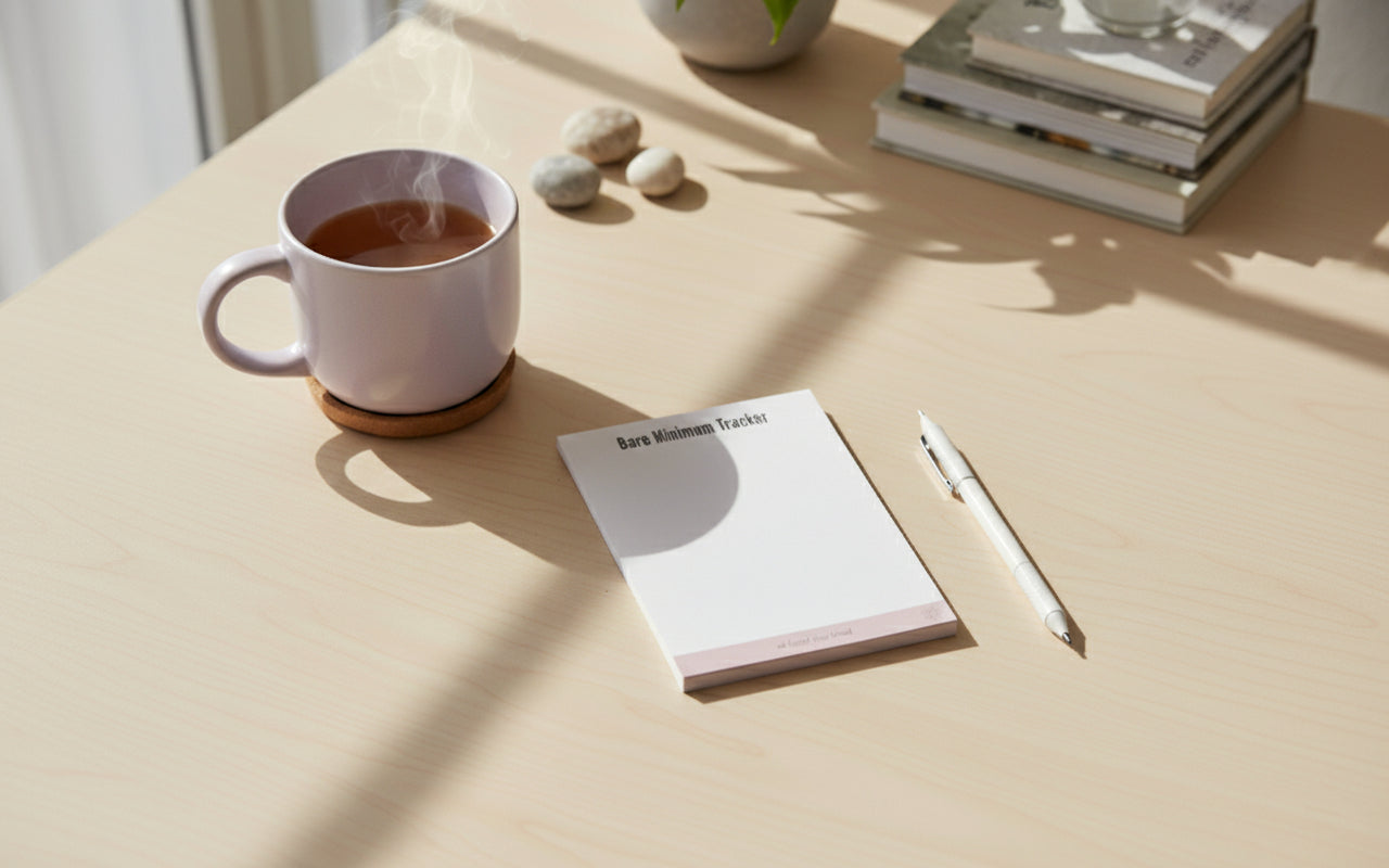 bare minimum tracker funny office pad