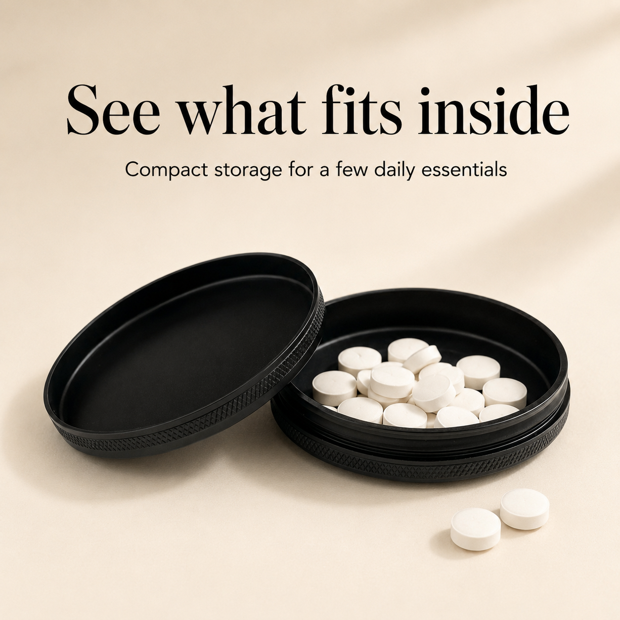 HOTZ Aluminum Pill Holder, Slim Metal Pill Case for Pocket and Travel