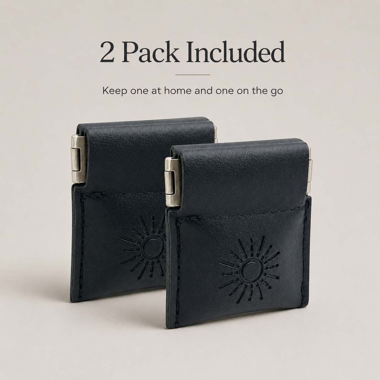 Tiny Squeeze Pouch Holder, 2 Pack, Discreet Travel Storage Case