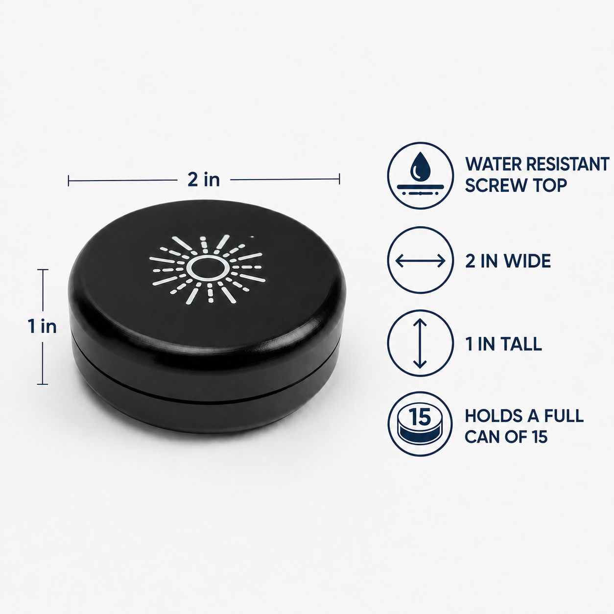 Aluminum Pouch Holder, Screw-Top Pocket Container
