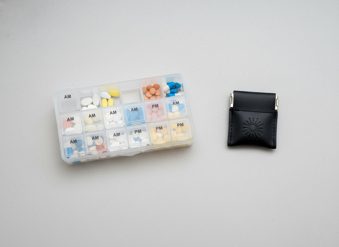 Discreet Pocket Pill Holder Pouch for Men - Two Pack